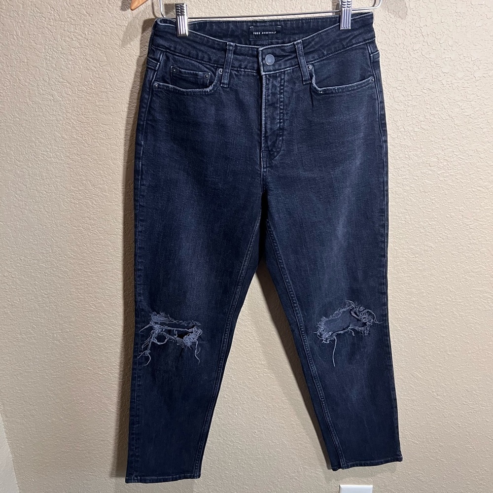 Free Assembly Women's Distressed Dark Jeans